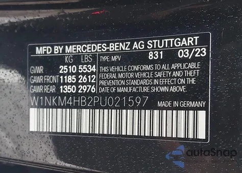 2023 Mercedes-Benz Glc 300 4Matic Suv from USA, damaged, VIN W1NKM4HB2PU021597